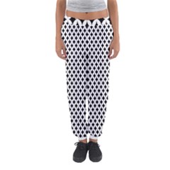 Diamond Black White Shape Abstract Women s Jogger Sweatpants by Nexatart