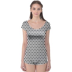 Diamond Black White Shape Abstract Boyleg Leotard  by Nexatart