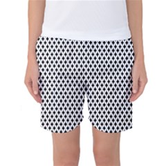 Diamond Black White Shape Abstract Women s Basketball Shorts by Nexatart