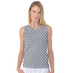 Diamond Black White Shape Abstract Women s Basketball Tank Top