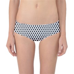 Diamond Black White Shape Abstract Classic Bikini Bottoms by Nexatart