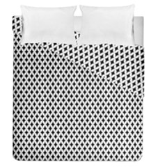 Diamond Black White Shape Abstract Duvet Cover Double Side (queen Size)