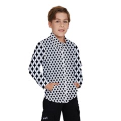 Diamond Black White Shape Abstract Wind Breaker (kids) by Nexatart