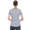 Diamond Black White Shape Abstract Short Sleeve Front Detail Top View2