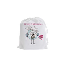 Valentine Day Poster Drawstring Pouches (small)  by dflcprints