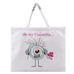 Valentine Day Poster Zipper Large Tote Bag by dflcprints