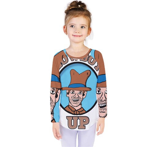 Cowboy Up Kids  Long Sleeve Tee by EricsDesignz