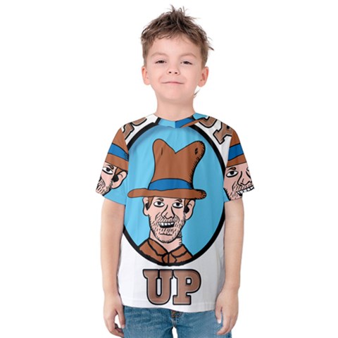 Cowboy Up Kids  Cotton Tee by EricsDesignz