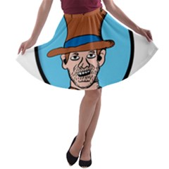 Cowboy Up A-line Skater Skirt