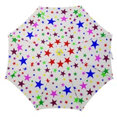 Stars Pattern Background Colorful Red Blue Pink Straight Umbrellas by Nexatart