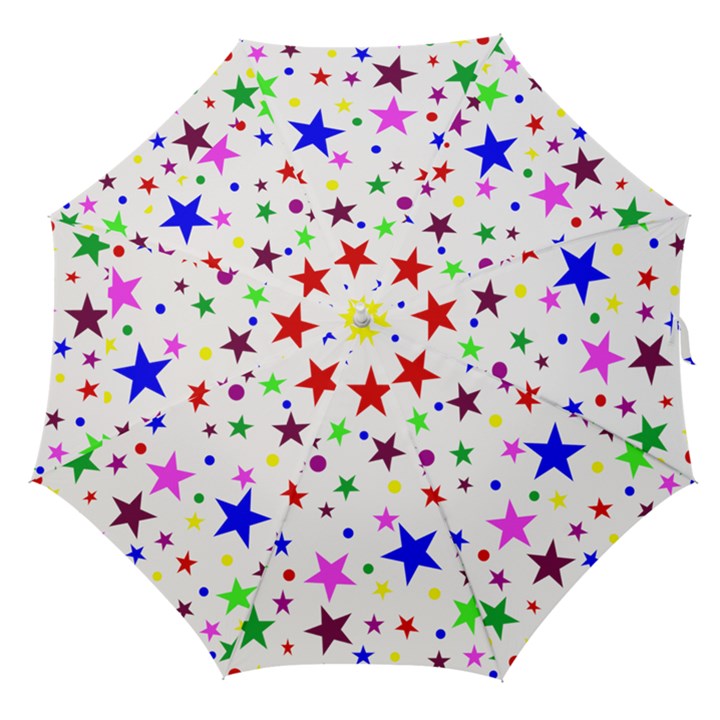 Stars Pattern Background Colorful Red Blue Pink Straight Umbrellas