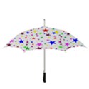 Stars Pattern Background Colorful Red Blue Pink Straight Umbrellas View3