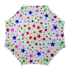 Stars Pattern Background Colorful Red Blue Pink Golf Umbrellas by Nexatart