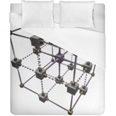 Grid Construction Structure Metal Duvet Cover (california King Size)