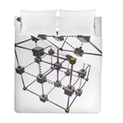 Grid Construction Structure Metal Duvet Cover Double Side (full/ Double Size)