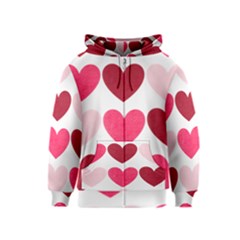 Valentine S Day Hearts Kids  Zipper Hoodie by Nexatart