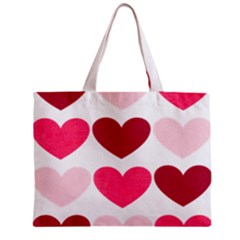 Valentine S Day Hearts Zipper Mini Tote Bag by Nexatart