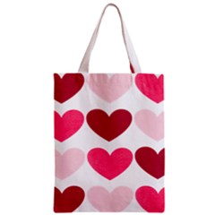 Valentine S Day Hearts Zipper Classic Tote Bag by Nexatart