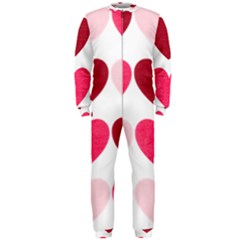 Valentine S Day Hearts Onepiece Jumpsuit (men)  by Nexatart