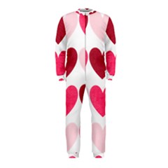 Valentine S Day Hearts Onepiece Jumpsuit (kids) by Nexatart