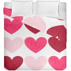 Valentine S Day Hearts Duvet Cover Double Side (king Size)