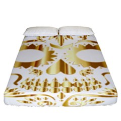 Sugar Skull Bones Calavera Ornate Fitted Sheet (california King Size)