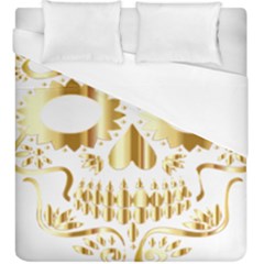 Sugar Skull Bones Calavera Ornate Duvet Cover (king Size)