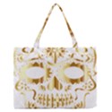 Sugar Skull Bones Calavera Ornate Medium Zipper Tote Bag View1