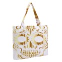 Sugar Skull Bones Calavera Ornate Medium Zipper Tote Bag View2