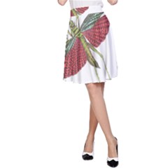 Grasshopper Insect Animal Isolated A-line Skirt by Nexatart