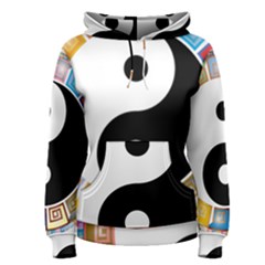 Yin Yang Eastern Asian Philosophy Women s Pullover Hoodie by Nexatart