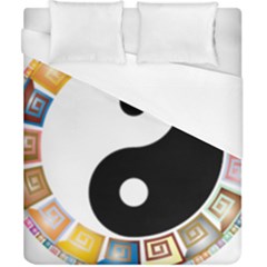 Yin Yang Eastern Asian Philosophy Duvet Cover (california King Size) by Nexatart