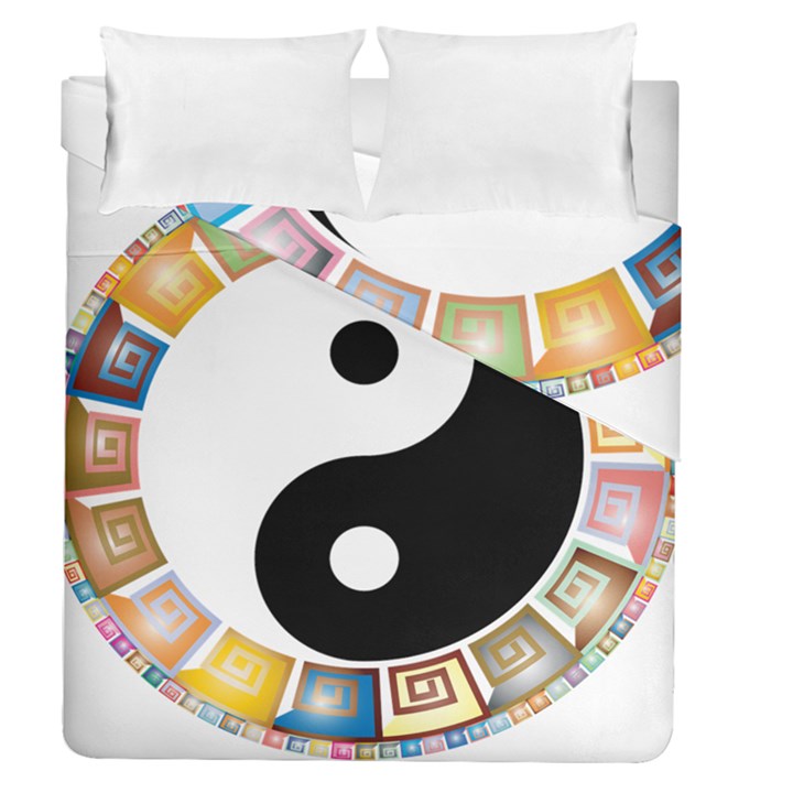 Yin Yang Eastern Asian Philosophy Duvet Cover Double Side (Queen Size)