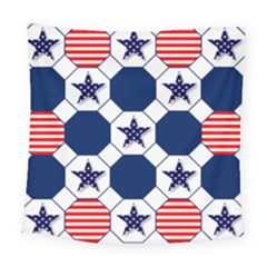 Patriotic Symbolic Red White Blue Square Tapestry (large) by Nexatart