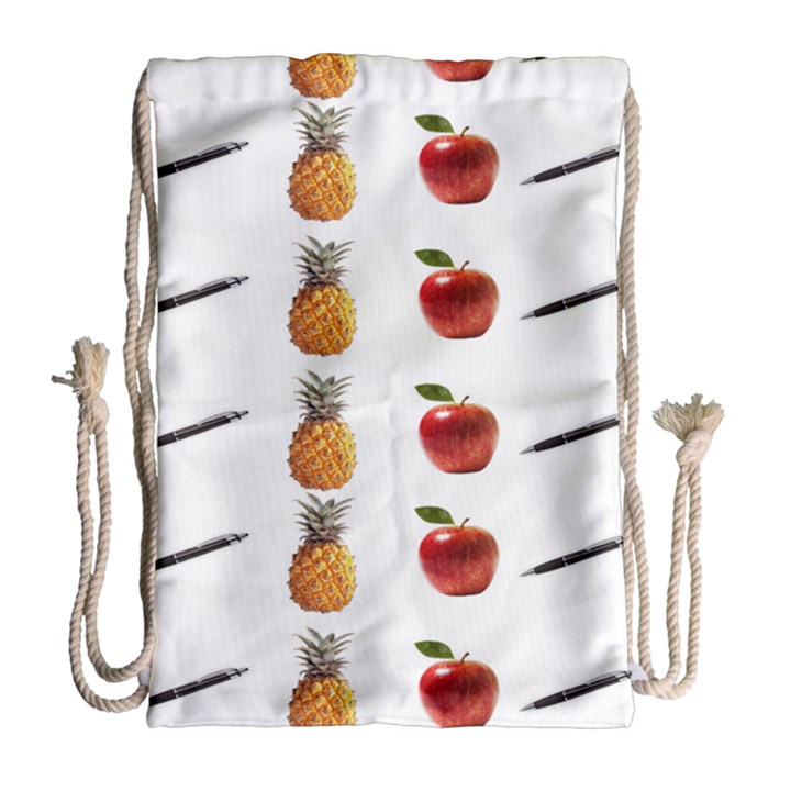 Ppap Pen Pineapple Apple Pen Drawstring Bag (Large)