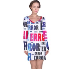 Error Crash Problem Failure Long Sleeve Nightdress by Nexatart