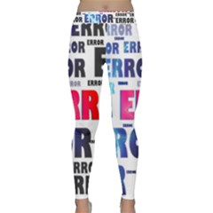 Error Crash Problem Failure Classic Yoga Leggings by Nexatart