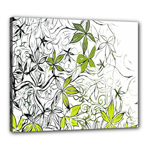 Floral Pattern Background Canvas 24  X 20  by Nexatart