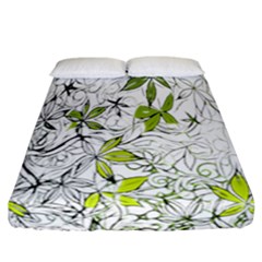 Floral Pattern Background Fitted Sheet (california King Size)