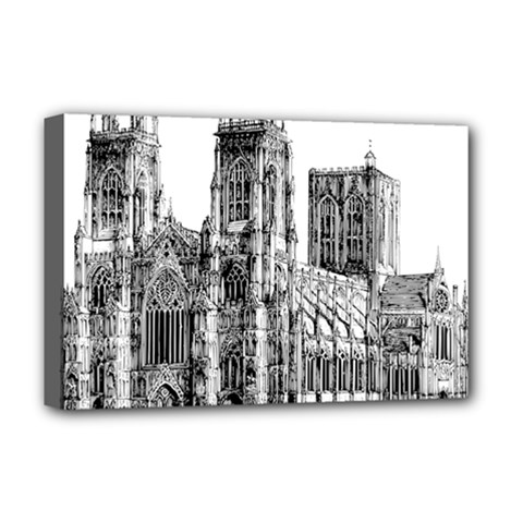 York Cathedral Vector Clipart Deluxe Canvas 18  X 12   by Nexatart