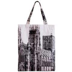 York Cathedral Vector Clipart Zipper Classic Tote Bag by Nexatart