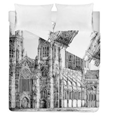 York Cathedral Vector Clipart Duvet Cover Double Side (queen Size)