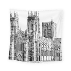 York Cathedral Vector Clipart Square Tapestry (small) by Nexatart