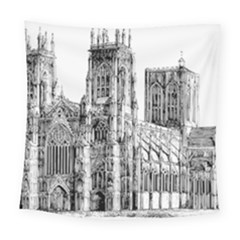 York Cathedral Vector Clipart Square Tapestry (large)