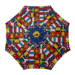 Europe Flag Star Button Blue Golf Umbrellas by Nexatart