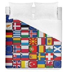 Europe Flag Star Button Blue Duvet Cover (queen Size)