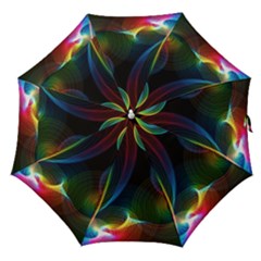 Abstract Rainbow Twirls Straight Umbrellas