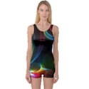 Abstract Rainbow Twirls One Piece Boyleg Swimsuit View1