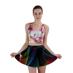 Abstract Rainbow Twirls Mini Skirt