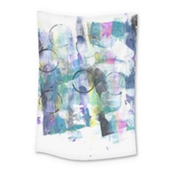 Background Color Circle Pattern Small Tapestry by Nexatart